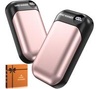 Hand Warmers, 2 Pack Magnetic Electric Handwarmer, 6000mAh USB Hand Warmers Rechargeable, 4 Heat Settings, LED Digital Display, Suitable for Outdoor Indoor - Hunt, Camp, Golf or Gift Giving, Pink