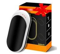 Hand Warmers Rechargeable 1 Pack, 5200 mAh Electric USB Hand Warmer Power Bank, Portable Double-Sided Hand Heater with 3 Heat Settings from 95-131℉, Great Gift for Women Men, Hiking Camping, White