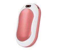 Hand Warmers, Rechargeable 10000mAh Hand Warmers Reusable with Temperature Display, Portable 3 Levels Heating Warmers Winter Gifts for Family (Pink)