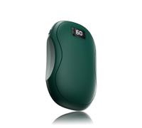 Hand Warmers Rechargeable, 2 in1 Reusable Portable USB Electric Pocket Hand Warmer with 3 Levels Heating Settings and Power Bank for Outdoor, Camping, Hiking Women Men Gift, Fast Warming (Green)