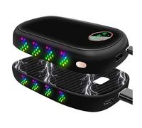 Hand Warmers Rechargeable 2 Pack 10000 mAh, Magnetic Hand Warmers Rechargeable 3 Heating Modes with Colorful Breathing Light/Flashlight Golf,Tech Gifts for Men