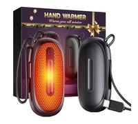 Hand Warmers Rechargeable 2 Pack 14000mAh Electric Hand Warmer with Type-C Cable, 2 in 1 Reusable Heater for Pocket Gloves, 5 Heat Settings Long Lasting 6-24H, Gifts for Christmas Outdoor Skiing