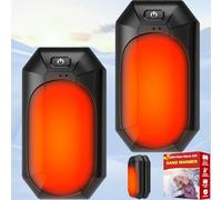 Hand Warmers Rechargeable 2 Pack,2023 Upgraded Portable Electric Hand Warmer,USB 2 in 1 Rechargeable Heated Hand Warmer for Hunting Camping Outdoors Indoor,Warm Winter Gifts for Men Women Kids(Black)