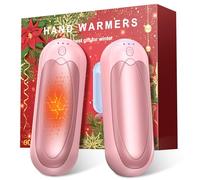 Hand Warmers Rechargeable 2 Pack, 2025 Upgraded Electric Portable Hand Warmers 7000mAh Electric Portable Pocket Heater with 3 Levels Warmth, Gift for Women Men, Pink