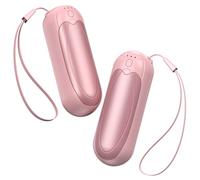 Hand Warmers Rechargeable 2 Pack, 2025 Upgraded Electric Portable Hand Warmers 7500mAh Electric Portable Pocket Heater with 3 Levels Warmth, Gift for Women Men, Pink