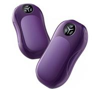 Hand Warmers Rechargeable 2 Pack: 3 Levels Heating Magnetic Electric Hand Warmers, AI Smart Chips Safe Heat Portable Handwarmers for Raynauds, Winter Outdoor Camping, Skiing, Hunting (Purple)
