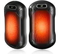 Hand Warmers Rechargeable, 2 Pack 3000mAh*2, Electric Hand Warmer Magnetic, 3 Levels Heat, Up to 9.5 hrs, Hand Warmers Reusable, Gifts for Chrismas Men Women, Outdoor Camping