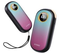 Hand Warmers Rechargeable 2 Pack - Dual-Side Heating Electric Hand Warmer, 20Hrs Safe Heat, LED Display, Fast Heat, 4 Levels, Portable Lanyard, Gifts for Men, Women, Christmas, Hunting Gear, Camping