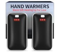 Hand Warmers Rechargeable, 2 Pack Electric Hand Warmer, Reusable Portable Pocket Heater USB Handwarmers, Gifts for Men, Women, Indoor, Outdoor, Hiking, Skiing, Camping, Hunting Accessories