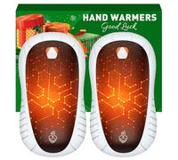 Hand Warmers Rechargeable 2 Pack FANDLISS 6000mAh Portable Reusable Hand Warmer,USB Rechargeable Hand Warmer 3 Heat Levels Up To 55°C For Raynauds,Outdoor,Camping,Women Mens Gifts (Black-White)