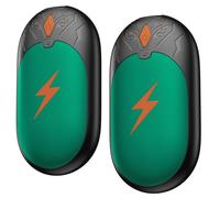 Hand Warmers Rechargeable 2 Pack, Ultrathin Electric Handwarmers Portable Pocket Heater, Reusable Hand Warmer 2 in 1, 3 Levels Heat, Up to 24 hrs, Double-Sided Heating USB Warmers for Winter Gift- GRN