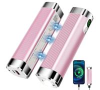 Hand Warmers Rechargeable 2 Pack,Upgrade 10000mAh 3 in1Magnetic Hand Warmer,Portable USB&Long Lasting Quickly Pocket Heating Handwarmer for Outdoor Activities Gift For Women Men-Pink