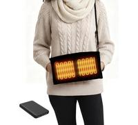 Hand Warmers Rechargeable, 3 Heating Levels & 2 Heating Area Heated Hand Muff, 5000mAh Power Bank, Hand Warmer Bag with Detachable Strap, Soft Fleece Hand Warmers Gift for Women Men, Black