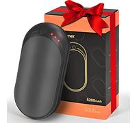 Hand Warmers Rechargeable,5200 mAh Electric Hand Heater,USB Hand Warmer Power Bank with 3 Heat Settings from 95-131℉,Great Gift for Women Men,Hiking Camping (1 Pcs, Black)