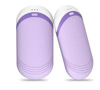 Hand Warmers Rechargeable [Double-Sided Heating] [Equipped with Heat-conducting Silicone][Comfortable] for Skiing Golf Hunting Hiking Outdoor Camping (Purple)