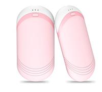 Hand Warmers Rechargeable [Double-Sided Heating] [Equipped with Heat-conducting Silicone][Comfortable] for Skiing Golf Hunting Hiking Outdoor Camping (Pink)