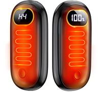 Hand Warmers Rechargeable - Electric Foot Warmers 2 Pack Up to 127.4℉ with 15Hrs Warmth, LED Display & Flashlight, Hunting Essentials, Pocket Heater for Raynauds Golf Camping, Gifts for Man Women