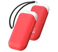 Hand Warmers Rechargeable [Equipped with Heat-conducting Silicone][Double-Sided Heating] [Shockproof] Suitable Skiing for Golf Hunting Hiking Outdoor Camping (Red, 5000mAh X2)