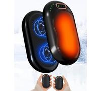 Hand Warmers Rechargeable, Reusable Portable 2 Pack Magnetic Electronic 5000mAh Hand Warmer, Safe Double-Sided Fast Heating, 3 Heat Levels, Great for Winter Outdoor Sports, Warm Gift for Woman Girls