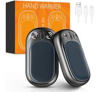 Hand Warmers Rechargeable USB & Reusable 2 Pack for Up to 12 hrs, Portable Electric Hand Warmer Electronic Pocket Heater, Tech Gifts for Men Women Raynauds Golf Skiing Hiking Camping Climbing Fishing