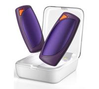 Hand Warmers Rechargeable with Charging Case, 14000mAh Dual-Sided Electric Portable Hand Warmers, Long-Lasting Heat for Cold Hands, Camping, Golf, and Gift for Women & Men - Purple