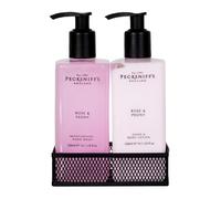 Hand Wash and Lotion Set - Liquid Hand Soap and Scented Body Lotion, Natural, Revitalising, Hydrates and Moisturises for Soft Skin, Beautiful Gift of Luxury (Rose & Peony) - Pecksniff’s
