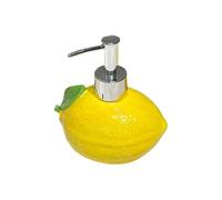 Hand Wash Bottle, Leak Proof Soap Dispenser, Lemon Ceramic Container Reusable Design, Ceramic Bottle with Easy Pump, Travel Friendly Kitchen Accessories