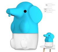 Hand Wash Dispenser Automatic Soap Dispenser Elephant Shape Foaming Soap Dispenser 250ML 2 Modes USB Rechargeable Cute Animal Touchless Hand Soap Dispenser for Kids Bathroom Blue