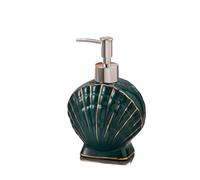Hand Wash Dispenser Shell-shaped Ceramic Soap Dispenser Affordable Luxury Bathroom Hotel Shampoo And Body Wash Bottle(Green)