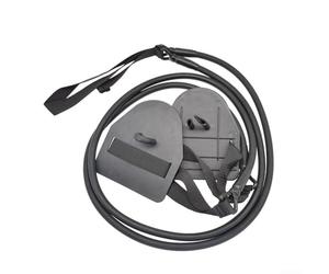 Hand Webbed Pull Rope with Elastic Resistance Band Designed for Indoor Swimming Drills and Muscle Training (Black)