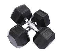 Hand Weights 1 Pair Hex Chromed Dumbbell Rubber Solid Iron Knurled Non-slip Handle Dumbbells Gym Strength Fitness Equipment For Men Fitness, Workouts(15kg(7.5kg*2))