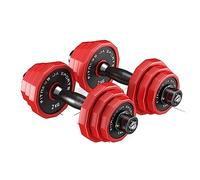 Hand Weights 2pcs PU Steel Dumbbell Adjustable Weight Dumbbell Barbell Weight Loss Dumbbells Exercise Arm Muscle Fitness, Workouts(Rosso,20kg(10kg*2))