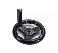Hand Wheel 160mm 3 Spoke Plastic with Rotating Handle for Milling Machine and Lathe with Screw Holes for Handle Assembly (16x160mm)