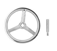 Hand Wheel 22x250mm Handwheel with Revolving Handle 3 Spoke Round Metal Hand Wheel for Lathe Milling Grinding Machine