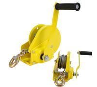 Hand Winch 1200LB/545kg Manual Winches with Automatic Brake Car Boat Trailer Winch Crane Tool with 10m Steel Cable for Towing, Lifting, Outdoor Use