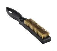 Hand Wire Brush Copper Bristles Metal Scrubber | Heavy duty copper bristles, removes rust and paint, 220mm total length, ergonomic grip, mechanical cleaning