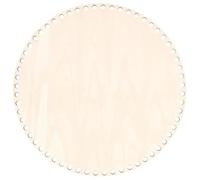 Hand-Woven Bag Base 30cm Wooden Basket Bottom with Hole, Circle Blank Wood Base for DIY Knitting Crochet Bag Shaper Craft for DIY Bags