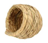Hand Woven Bird Grass Nest Natural Breeding Outdoor Hut Comfortable Resting Place for Birds Pet Paradise Parrots Sparrows Enthusiast Gift Rustic Close to Nature Breathable