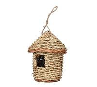 Hand Woven Bird Hut - Bird Hut Breeding Cave for Garden | Parrot Hut Birds Hatching Straw Cave | Straw Birds | Cage