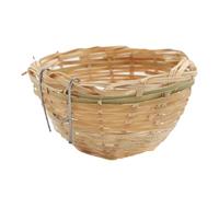 Hand Woven Bird Nest - Eco-friendly Nesting Cabin for Cage -Aviary, Small Pet Bed Lying Eggs Resting | Outdoor Garden Shelter, Wooden Perch House Finch Parrot Canary Wild