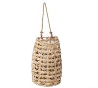 Hand-Woven Calabash Flower Basket for Wall Mounting or Hanging Decor, Natural 23 x 13 x 30.5 cm Dried/Artificial Plant Container