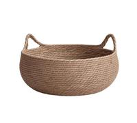 Hand Woven Cat Basket - Rattan Scratching Bed With Cat Ear Design | Breathable Round Cooling Pet Bed For Small To Medium Cats, Comfortable Scratch Chair 35x35x13cm