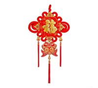 Hand-Woven Chinese Knot Tassel Red Velvet Wall Hanging(E)