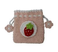 Hand-Woven Coin Bag Sweet Crochet Bag Change Pocket Child Coin Purse Small Change Purse Wallet for Girls Child Hand-Woven Change Pocket Crochet Bag Coin Bag Small Change Purse for Child Girls