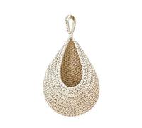 Hand Woven Cotton Yarn Decorative Basket Teardrop Hanging Mesh Bag Bird Nest Drop Shaped Fruit Vegetable Storage Mesh Bag Vegetable Fruit Basket Woven Mesh Bag