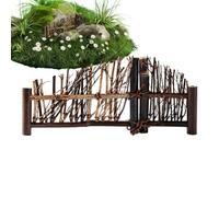 Hand Woven Decorative Miniature Fence Bonsai Decoration with Fabric | Miniature Woven Small Fence Decor for Bonsai Potted Plant Home Table Tea Ceremony Garden