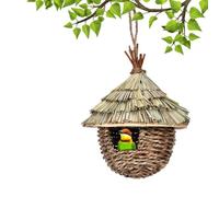 Hand Woven Grass Birdhouse, Hanging Bird House, Nesting Box For Cage Or Garden, Nesting Box Robin, For Porch, Courtyard, Yard, Tree, Garden
