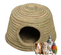 Hand Woven Grass House, Chewing Bunny Grass House, Breathable Nest Shelter, Removable And Washable Habitat, Shelter Indoor Outdoor For Guinea Pig Chicken Hamster Cats Small Animals(Large)