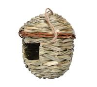 Hand-woven Hibiscus Grass Birdhouse For Outdoor Garden - Perfect For Hatching And Breeding Birds(B)