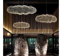 Hand-Woven Iron Mesh Cloud Pendant Chandelier - Floating Cloud Ceiling Light - Decorative for Bedroom, Living Room, Cafe, Shopping Mall